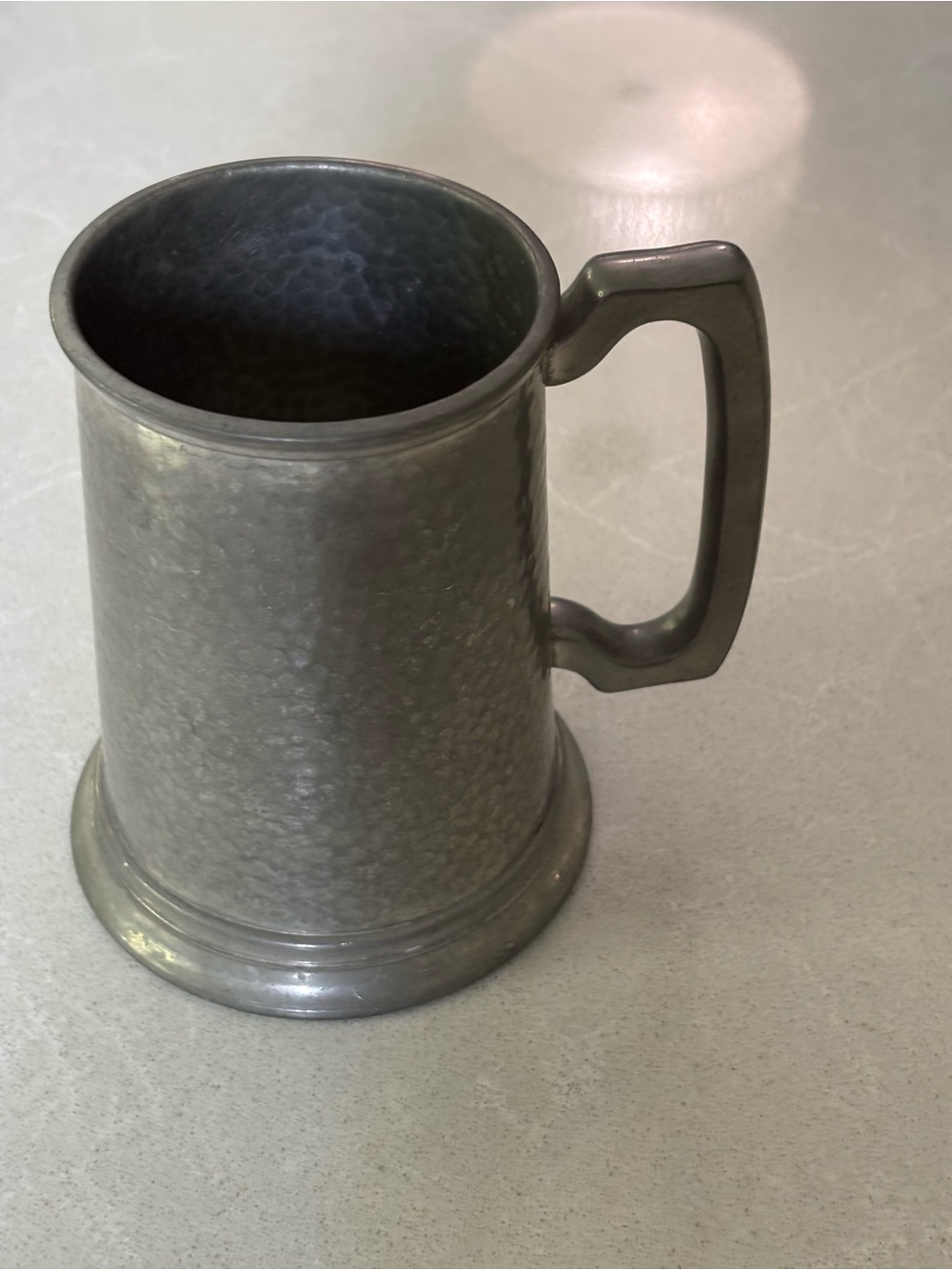 Vintage BIRKS English Pewter Glass Bottom Beer Stein Tankard 2432 Tankard Mug